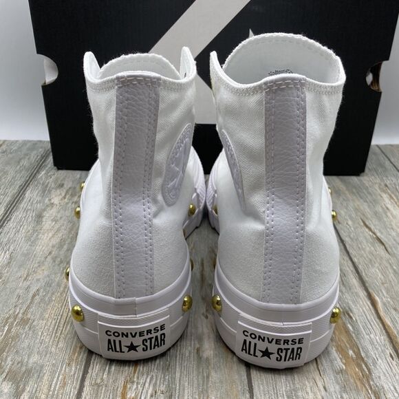Converse Chuck Taylor All Star Lift Platform Star Studded Sneaker Shoes Size 8 - Picture 6 of 15